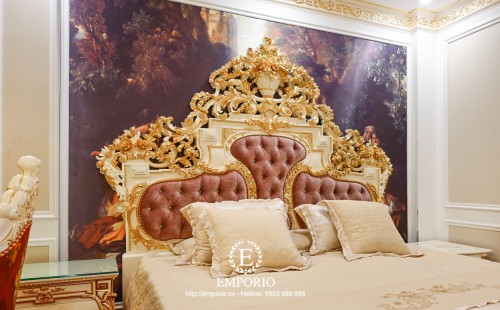Bed inlaid gold