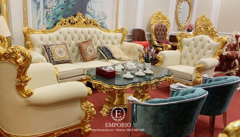 Sofa cổ điển dát vàng I Sản xuất bởi Emporio